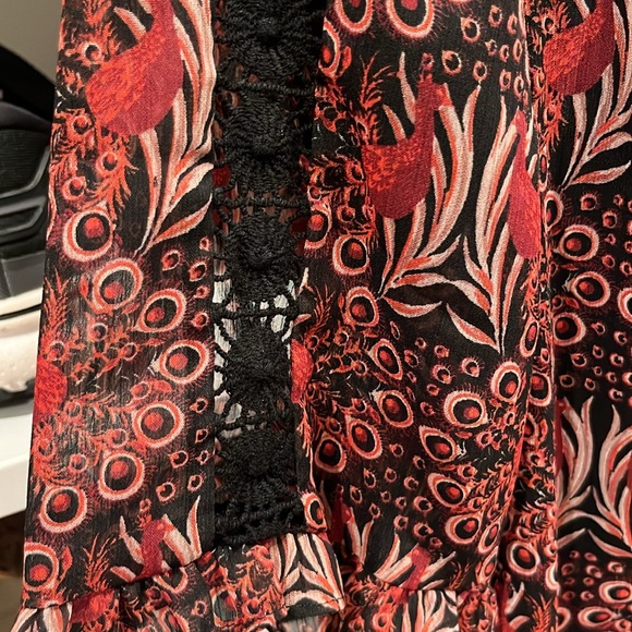 Anthropologie Lace Inset Top Women Size XS - Picture 7 of 7